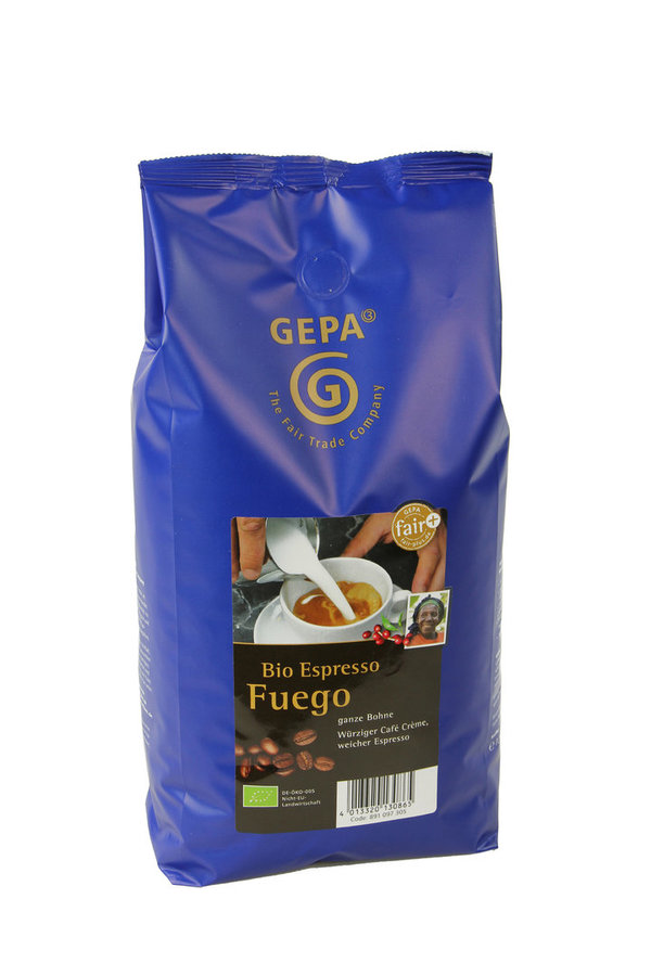 Bio Espresso Fuego, Gastronomiekaffee, 1000 g Bohne